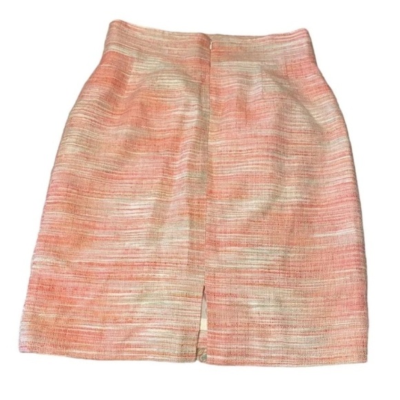 Tahari skirt size 8 tweed Pastel Pink cream lined - Picture 4 of 5